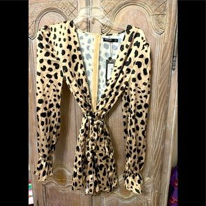 Nasty Gal leopard print romper